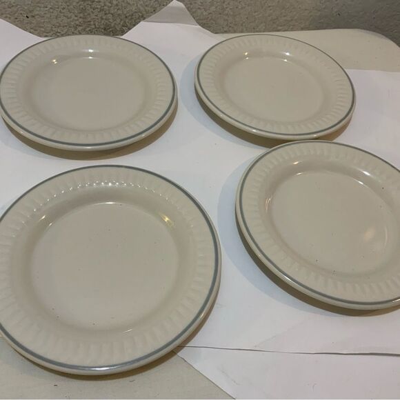 American Commercial China Co Vintage Restaurantware appetizer plates set 4 - Picture 2 of 7